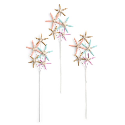 North Pole Trading Co . Starfish Pick 3-pc. Pick In Yellow