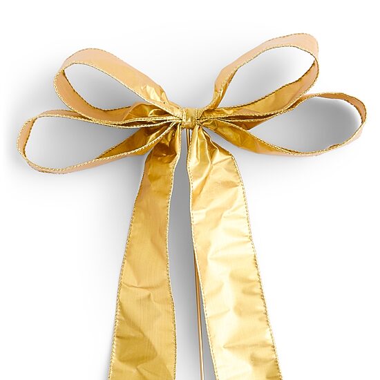 North Pole Trading Co. Gold Ribbon Bow Pick 3-pc. Pick