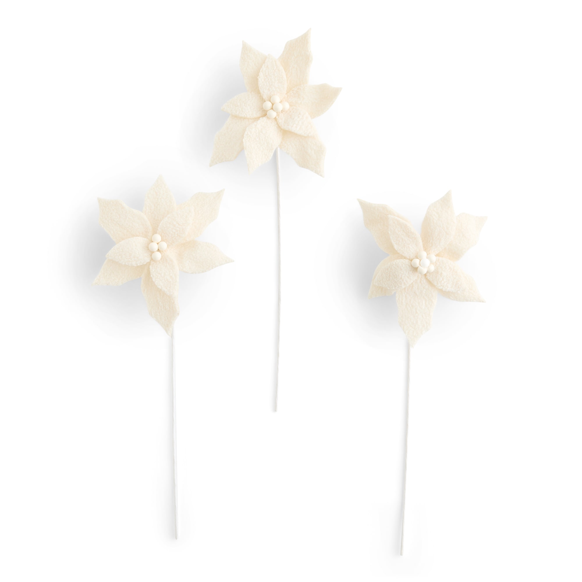 North Pole Trading Co. Poinsettia Pick 3-pc. Pick