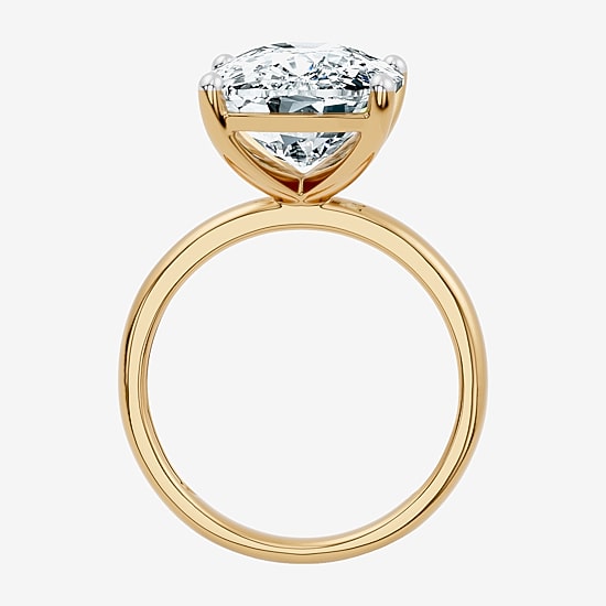(F / Vs2) Womens 10 Ct. Lab Grown White Diamond 14K Gold Cushion Engagement Ring