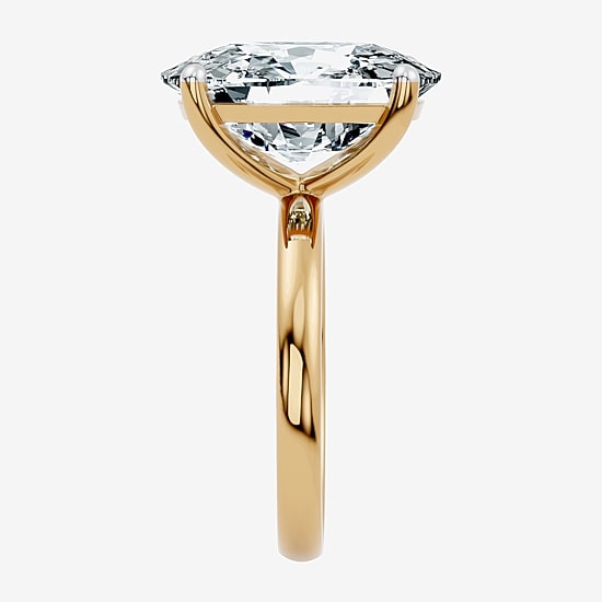 (F / Vs2) Womens 10 Ct. Lab Grown White Diamond 14K Gold Cushion Engagement Ring