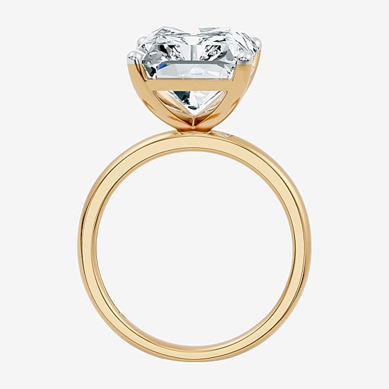 (F / Vs2) Womens 8 Ct. Lab Grown White Diamond 14K Gold Rectangular Engagement Ring