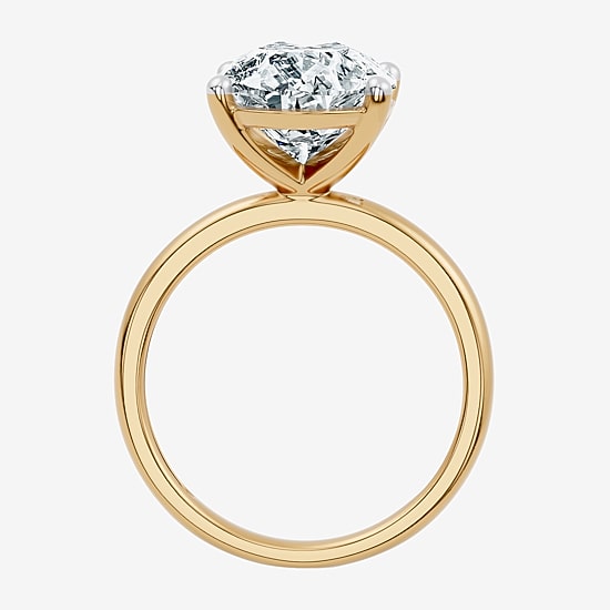 (F / Vs2) Womens 7 Ct. Lab Grown White Diamond 14K Gold Pear Engagement Ring