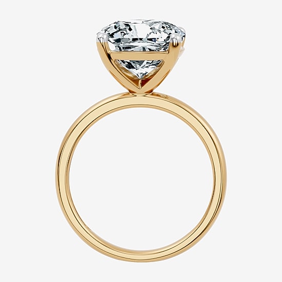 (F / Vs2) Womens 7 Ct. Lab Grown White Diamond 14K Gold Cushion Engagement Ring