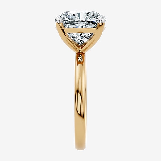 (F / Vs2) Womens 7 Ct. Lab Grown White Diamond 14K Gold Cushion Engagement Ring