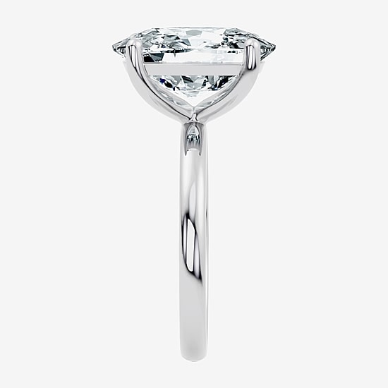 (F / Vs2) Womens 6 Ct. Lab Grown White Diamond 14K Gold Cushion Solitaire Engagement Ring