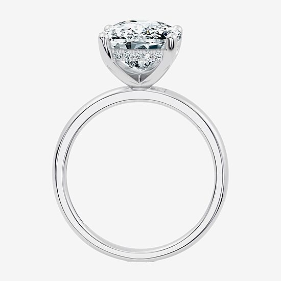 Signature By Modern Bride (F / Vs2) Womens 7 1/10 Ct. T.W. Lab Grown White Diamond 14K Gold Cushion Engagement Ring
