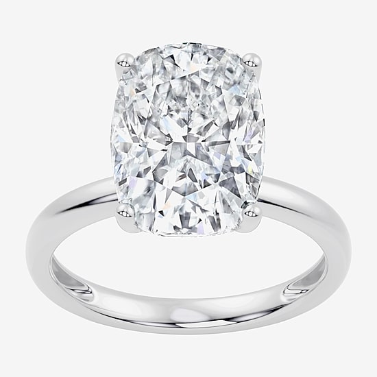 Signature By Modern Bride (F / Vs2) Womens 7 1/10 Ct. T.W. Lab Grown White Diamond 14K Gold Cushion Engagement Ring