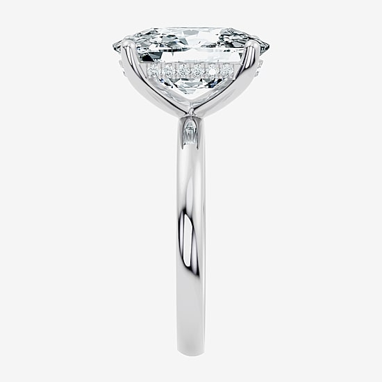 Signature By Modern Bride (F / Vs2) Womens 7 1/10 Ct. T.W. Lab Grown White Diamond 14K Gold Cushion Engagement Ring