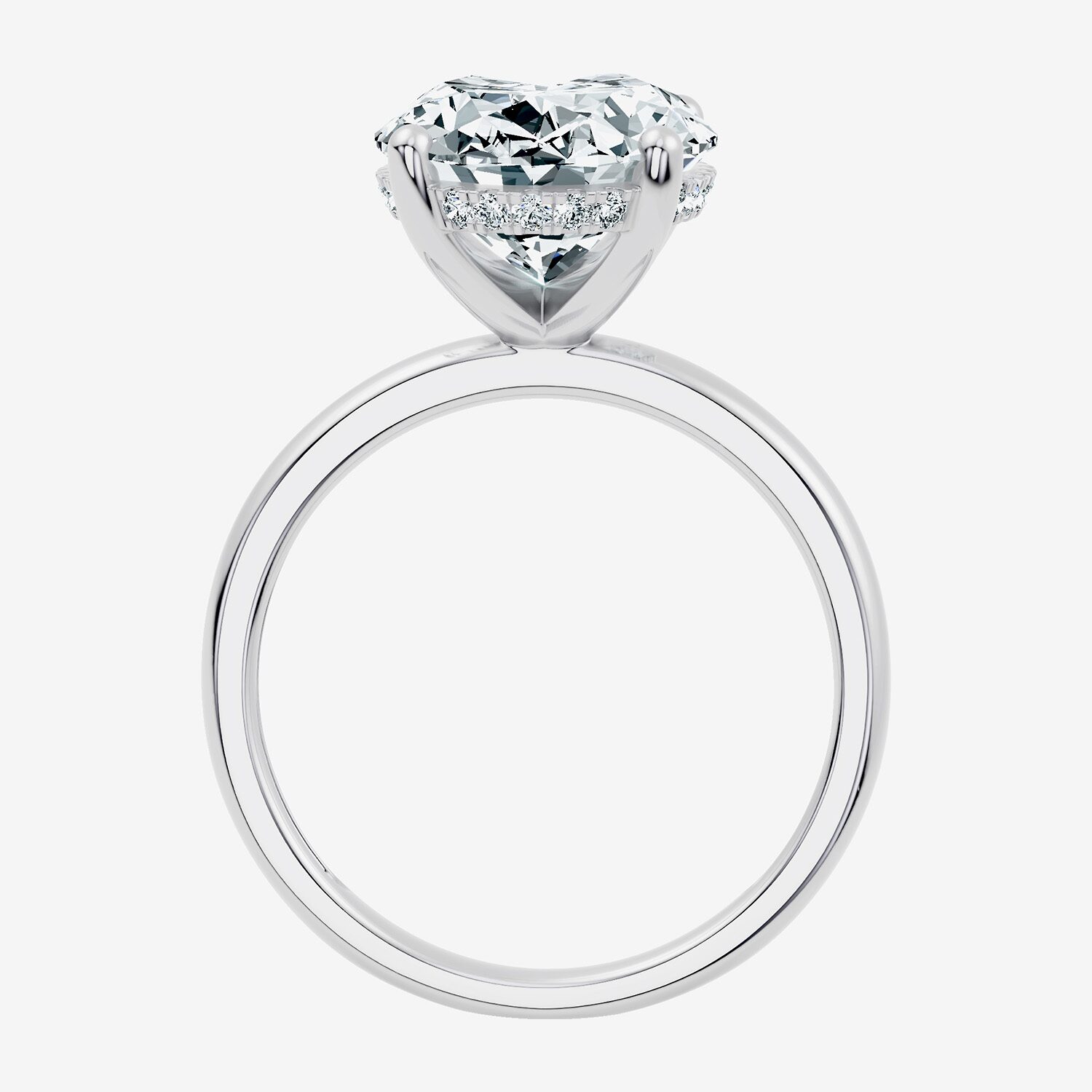 Signature By Modern Bride (F / Vs2) Womens 1/10 Ct. T.W. Lab Grown White Diamond 14K Gold Oval Engagement Ring