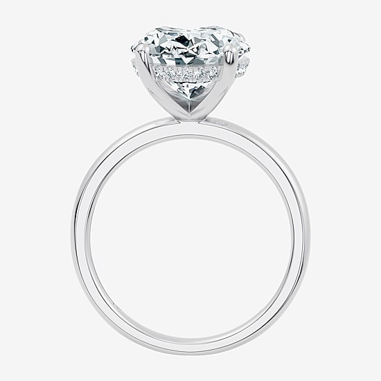 Signature By Modern Bride (F / Vs2) Womens 6 1/10 Ct. T.W. Lab Grown White Diamond 14K Gold Oval Engagement Ring