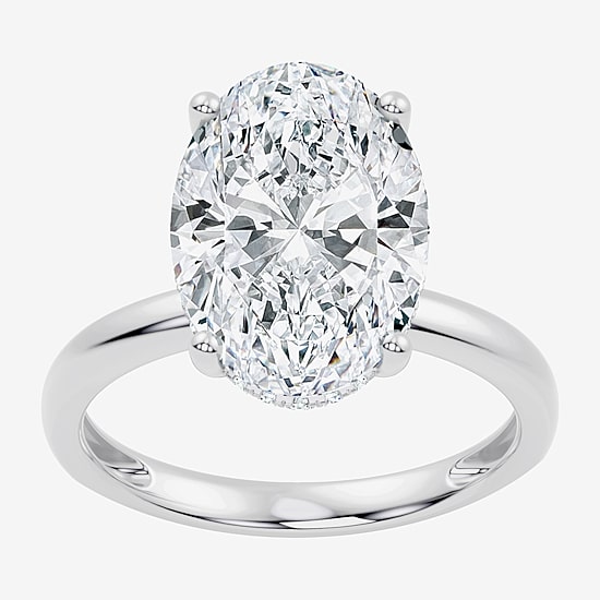 Signature By Modern Bride (F / Vs2) Womens 6 1/10 Ct. T.W. Lab Grown White Diamond 14K Gold Oval Engagement Ring