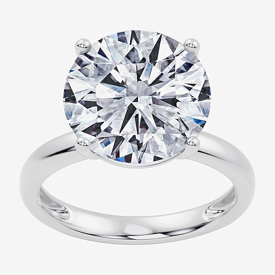 (F / Vs2) Womens 10 Ct. Lab Grown White Diamond 14K Gold Round Solitaire Engagement Ring