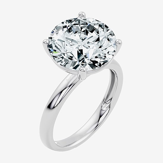 (F / Vs2) Womens 10 Ct. Lab Grown White Diamond 14K Gold Round Solitaire Engagement Ring