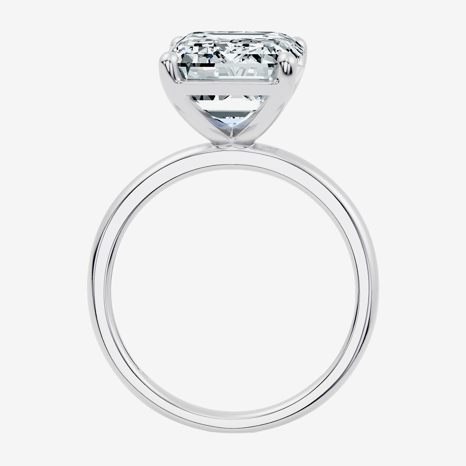 F / Vs2) Womens Ct. Lab Grown White Diamond 14K Gold Engagement Ring