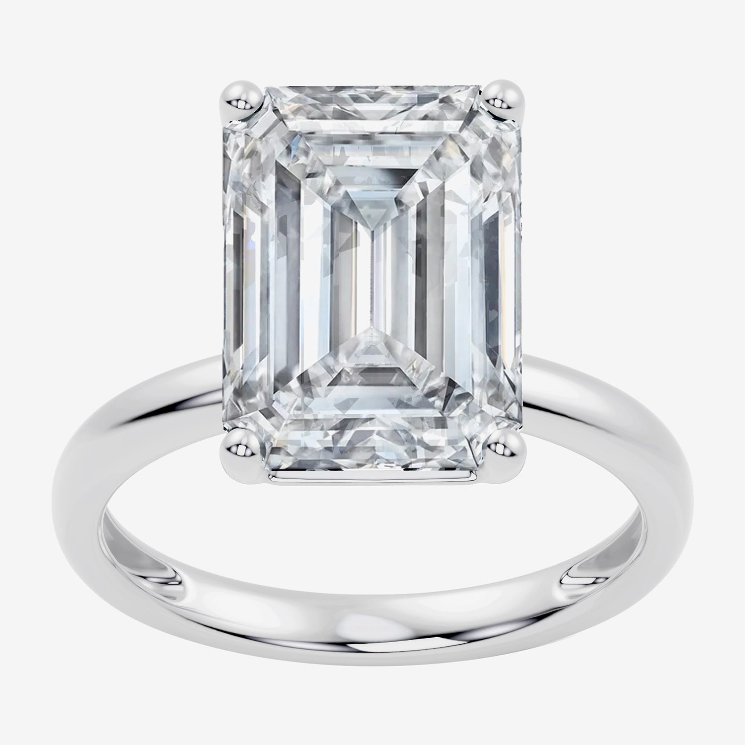 F / Vs2) Womens Ct. Lab Grown White Diamond 14K Gold Engagement Ring