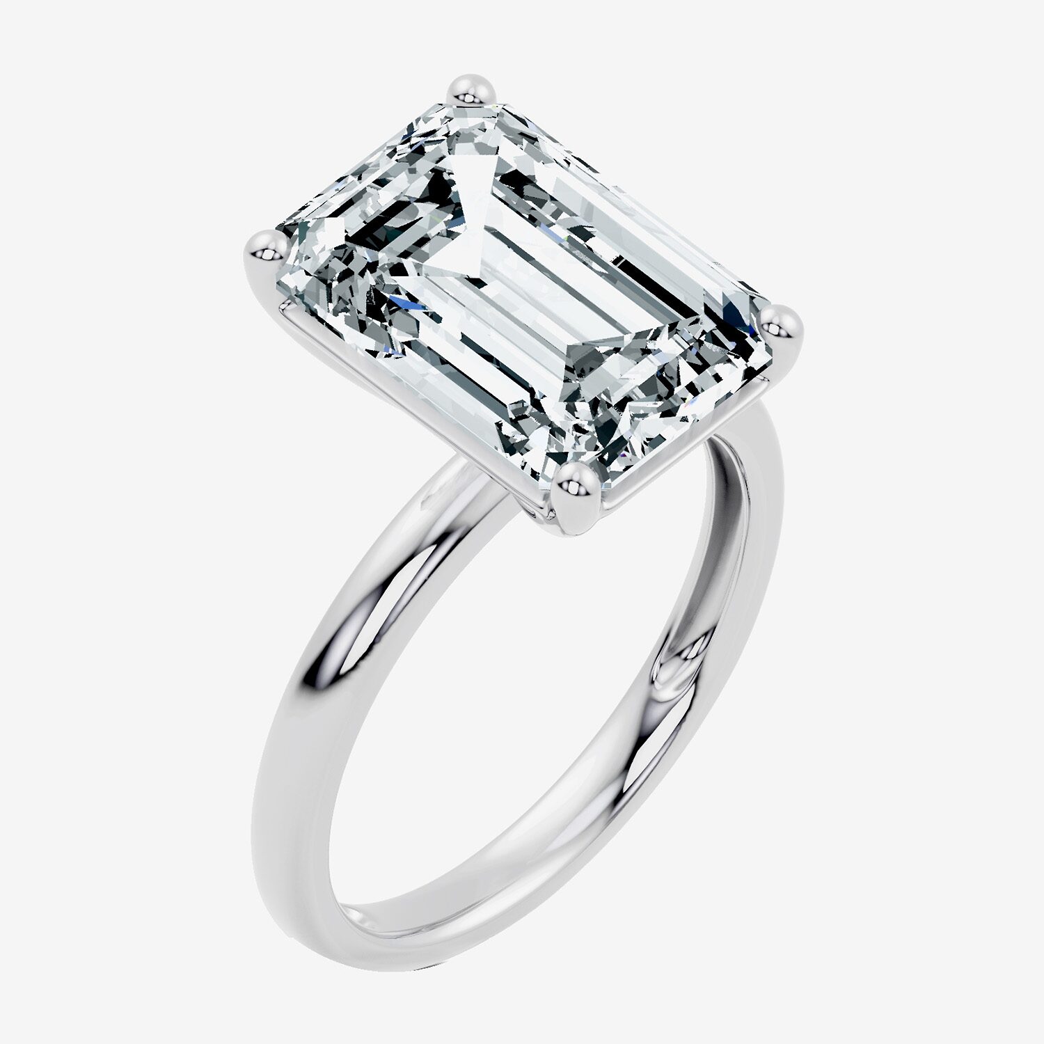 F / Vs2) Womens Ct. Lab Grown White Diamond 14K Gold Engagement Ring