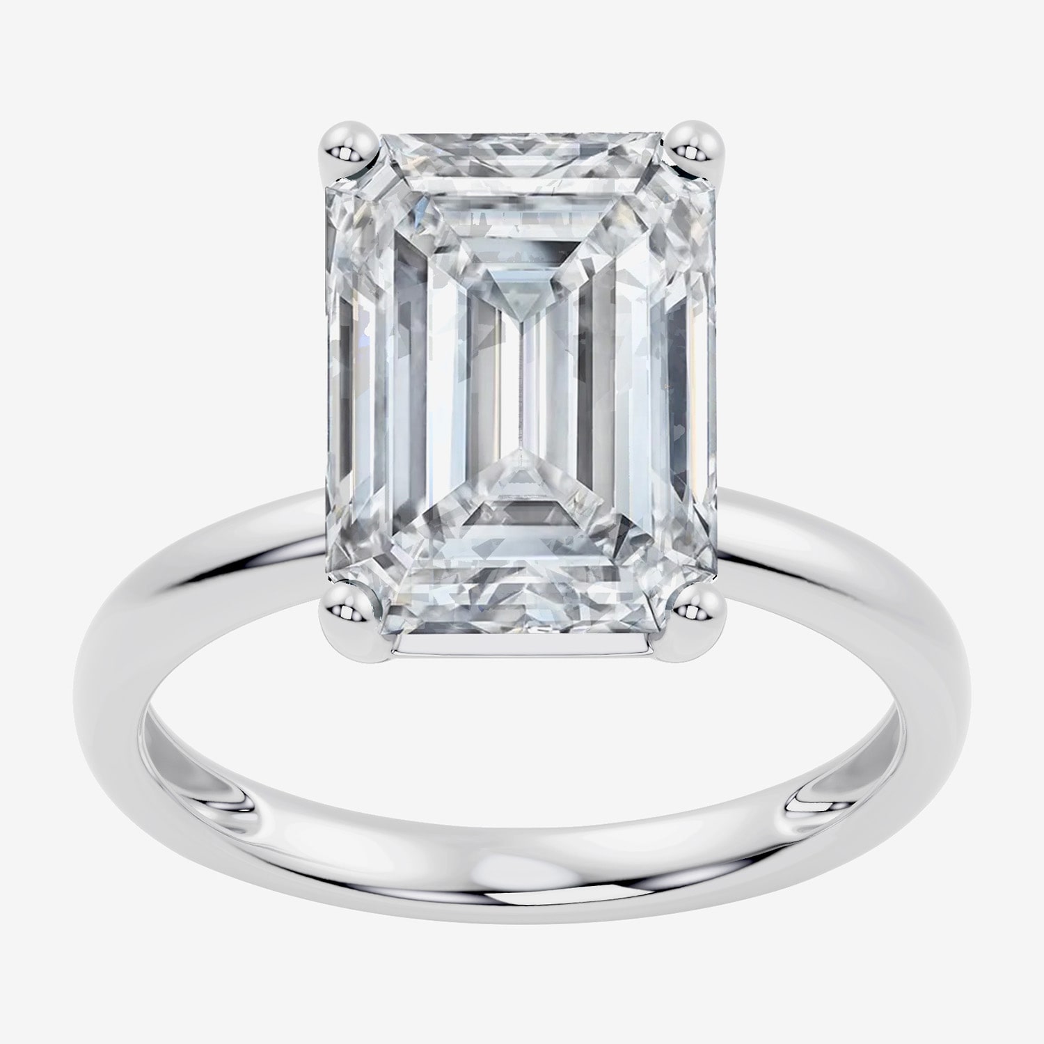 F / Vs2) Womens Ct. Lab Grown White Diamond 14K Gold Engagement Ring