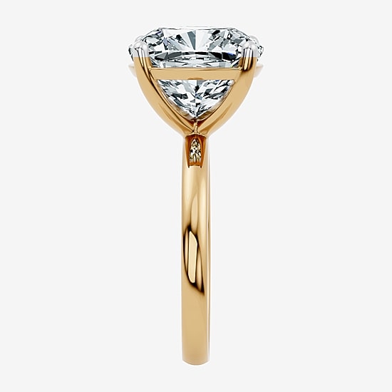 (F / Vs2) Womens 8 Ct. Lab Grown White Diamond 14K Gold Cushion Engagement Ring