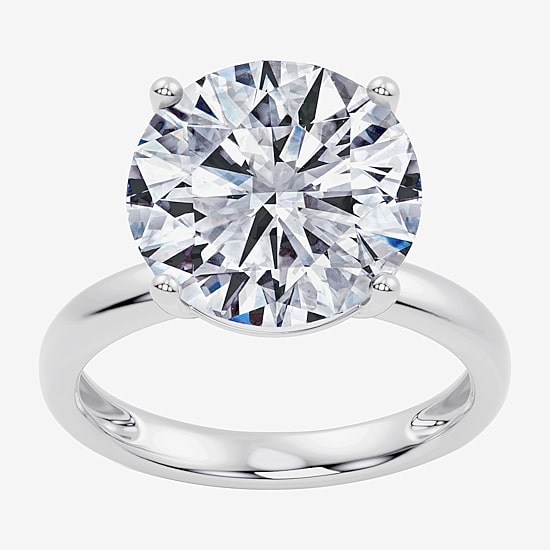 (F / Vs2) Womens 8 Ct. Lab Grown White Diamond 14K Gold Round Solitaire Engagement Ring