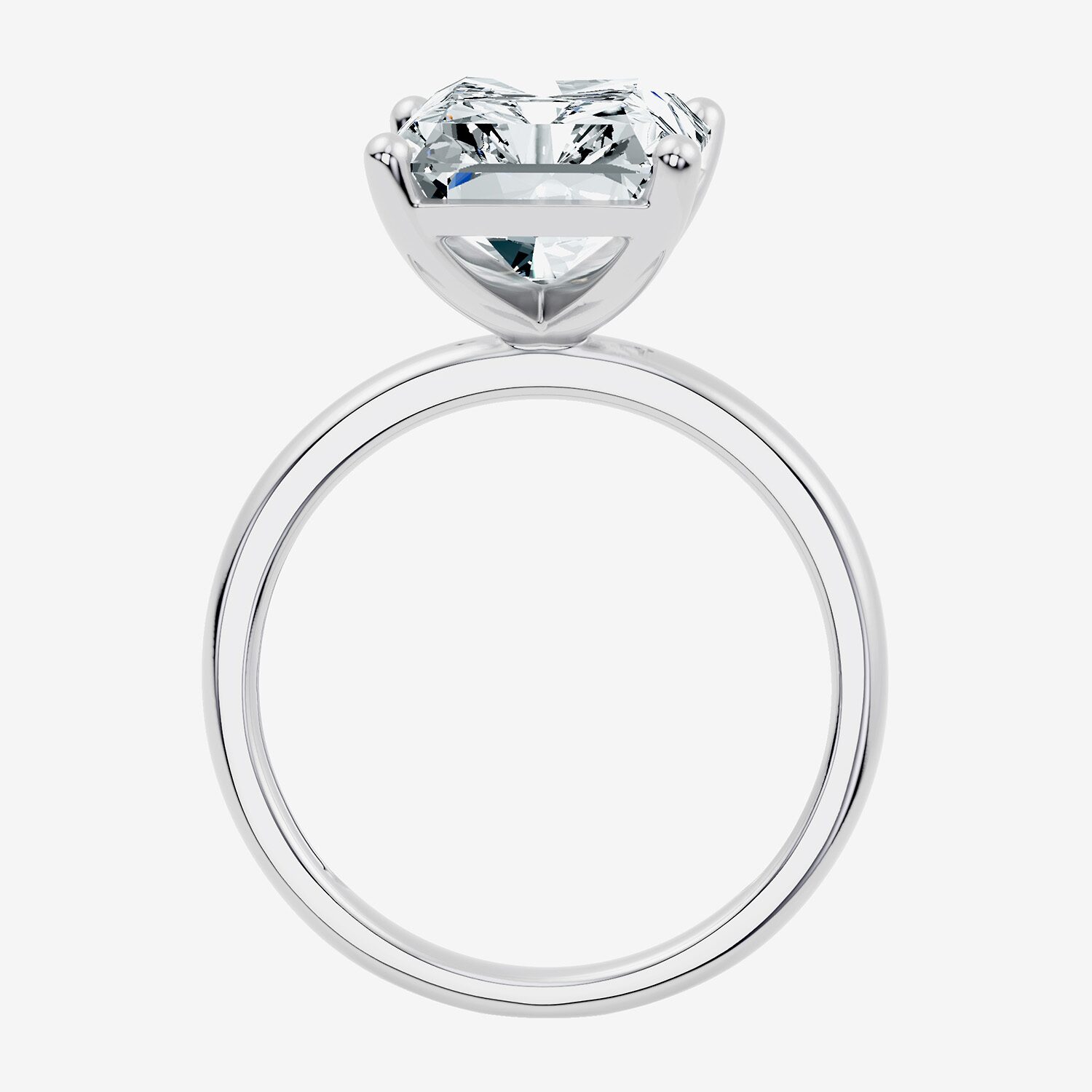 F / Vs2) Womens Ct. Lab Grown White Diamond 14K Gold Rectangular Engagement Ring