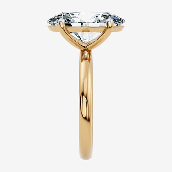 (F / Vs2) Womens 7 Ct. Lab Grown White Diamond 14K Gold Oval Engagement Ring