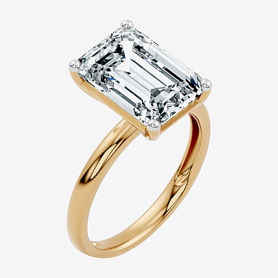 (F / Vs2) Womens 6 Ct. Lab Grown White Diamond 14K Gold Engagement Ring