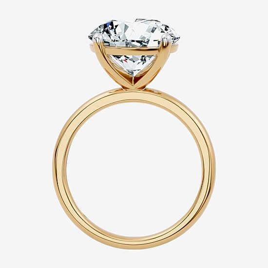 (F / Vs2) Womens 7 Ct. Lab Grown White Diamond 14K Gold Round Engagement Ring