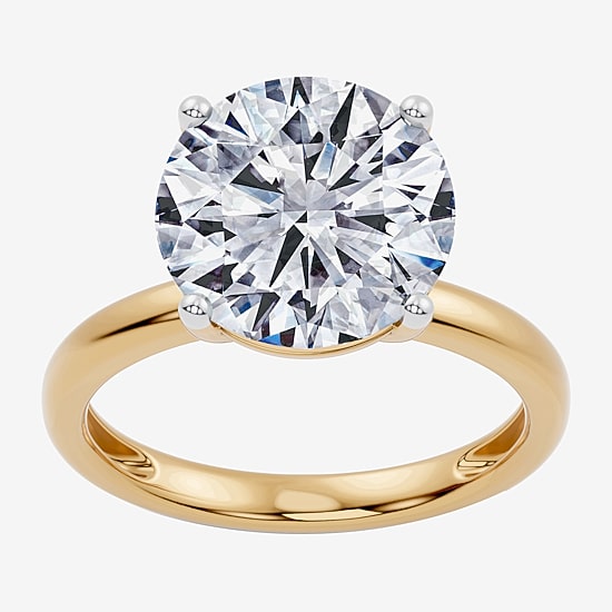 (F / Vs2) Womens 7 Ct. Lab Grown White Diamond 14K Gold Round Engagement Ring