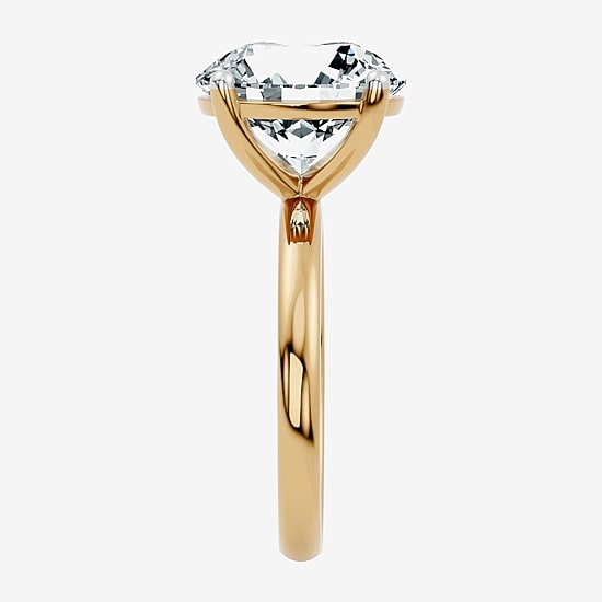 (F / Vs2) Womens 7 Ct. Lab Grown White Diamond 14K Gold Round Engagement Ring