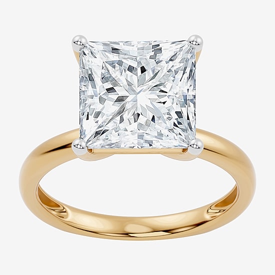 (F / Vs2) Womens 6 Ct. Lab Grown White Diamond 14K Gold Engagement Ring