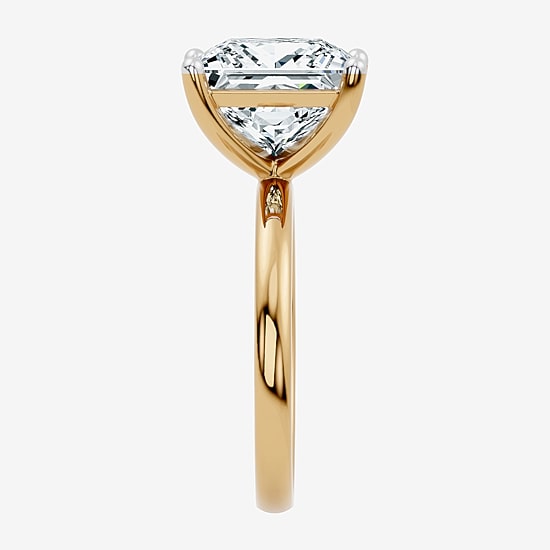 (F / Vs2) Womens 6 Ct. Lab Grown White Diamond 14K Gold Engagement Ring