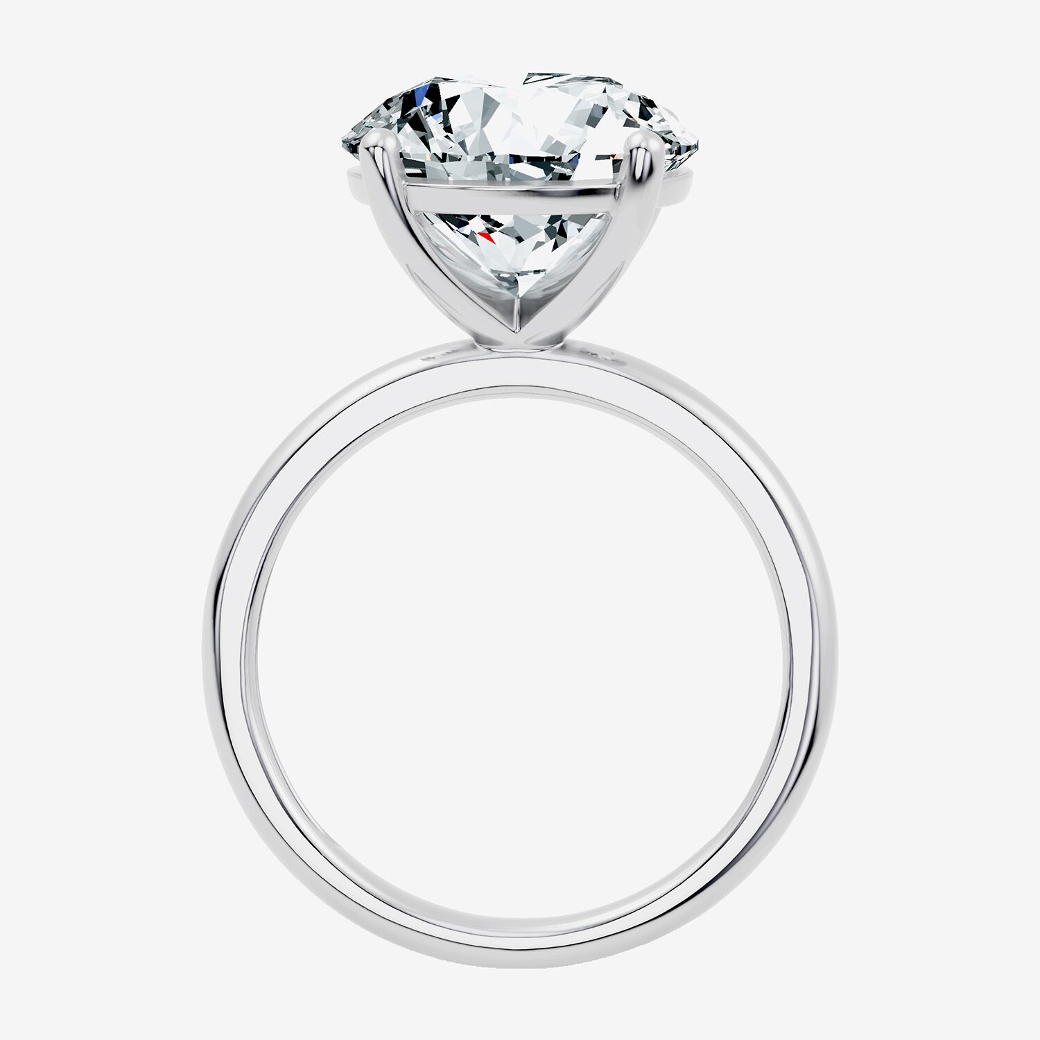 (F / Vs2) Womens 7 Ct. Lab Grown White Diamond 14K Gold Round Engagement Ring