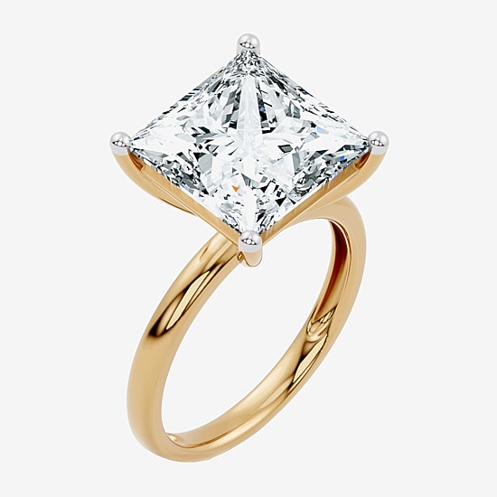(F / Vs2) Womens 10 Ct. Lab Grown White Diamond 14K Gold Engagement Ring