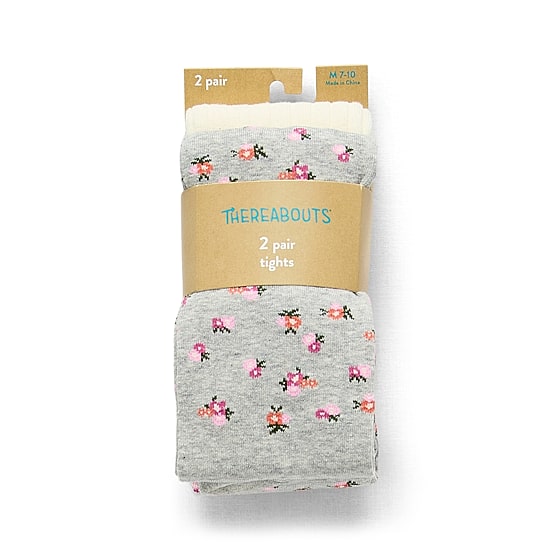Thereabouts Little & Big Kid Girls 2-pc. Floral Tights