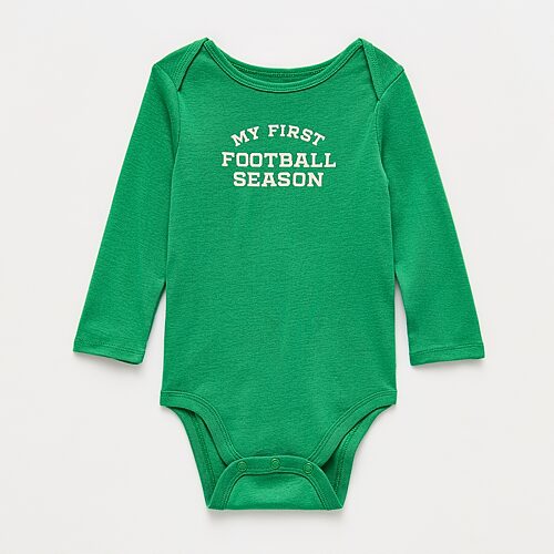 Okie Dokie Baby Boys Crew Neck Long Sleeve Rib Bodysuit, 12 Months, Green
