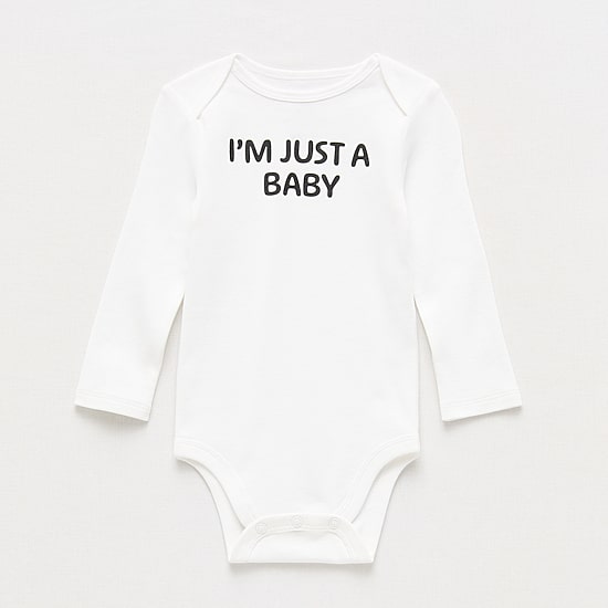 Okie Dokie Baby Unisex Crew Neck Long Sleeve Rib Bodysuit