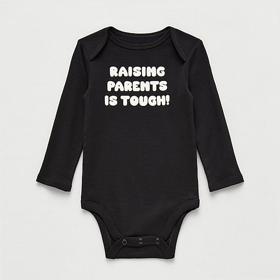 Okie Dokie Baby Unisex Round Neck Long Sleeve Rib Bodysuit