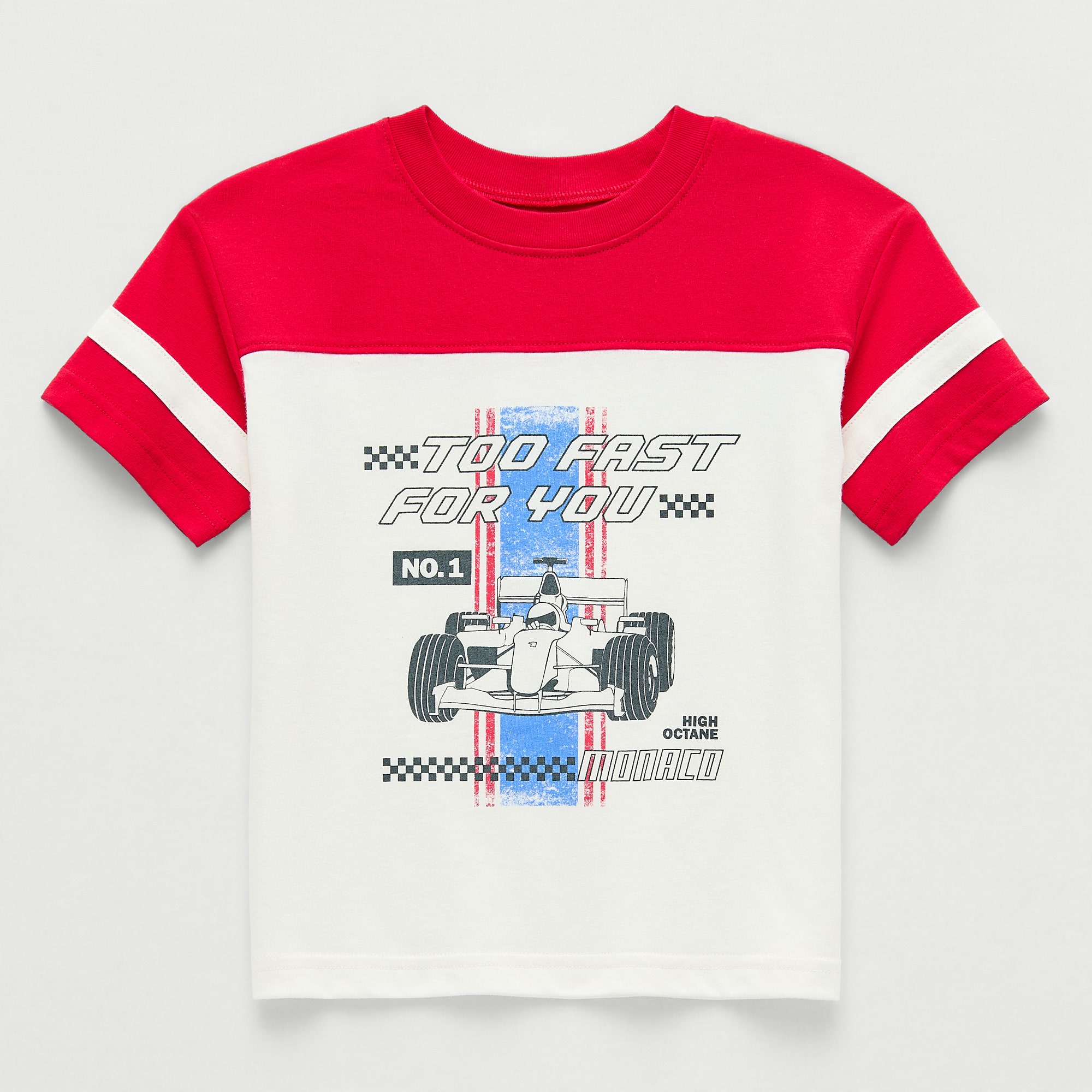 Okie Dokie Toddler & Little Boys Round Neck Short Sleeve Relaxed Fit Graphic T-Shirt