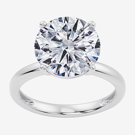 (F / Vs2) Womens 6 Ct. Lab Grown White Diamond 14K Gold Round Solitaire Engagement Ring