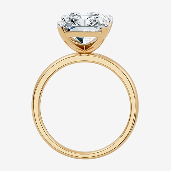 (F / Vs2) Womens 7 Ct. Lab Grown White Diamond 14K Gold Rectangular Engagement Ring
