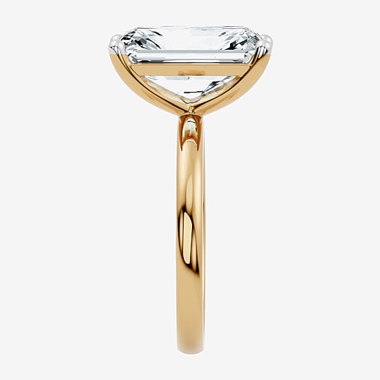 (F / Vs2) Womens 7 Ct. Lab Grown White Diamond 14K Gold Rectangular Engagement Ring