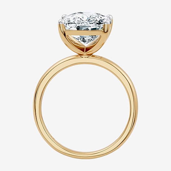 (F / Vs2) Womens 7 Ct. Lab Grown White Diamond 14K Gold Cushion Engagement Ring