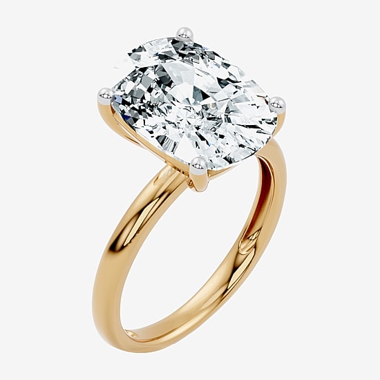 (F / Vs2) Womens 7 Ct. Lab Grown White Diamond 14K Gold Cushion Engagement Ring