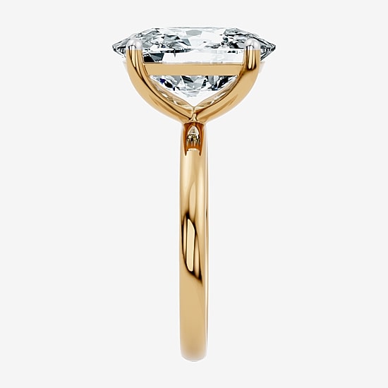 (F / Vs2) Womens 7 Ct. Lab Grown White Diamond 14K Gold Cushion Engagement Ring
