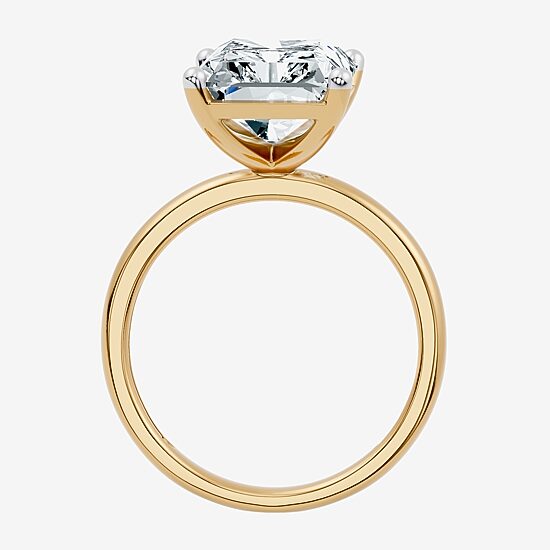 (F / Vs2) Womens 6 Ct. Lab Grown White Diamond 14K Gold Rectangular Engagement Ring