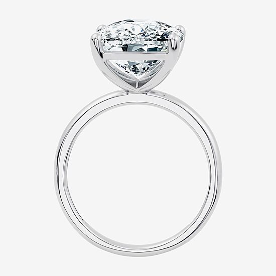 (F / Vs2) Womens 8 Ct. Lab Grown White Diamond 14K Gold Cushion Engagement Ring