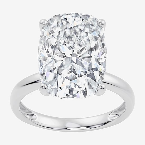 (F / Vs2) Womens 8 Ct. Lab Grown White Diamond 14K Gold Cushion Engagement Ring