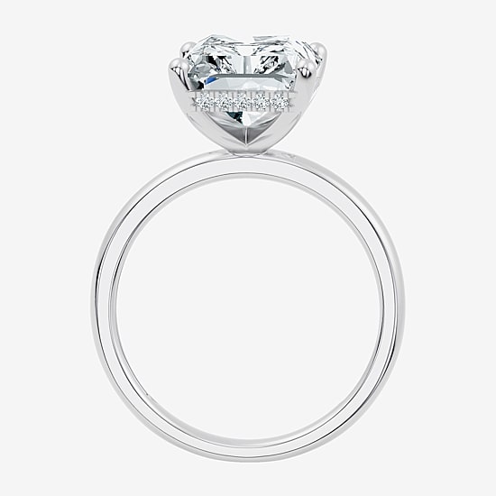Signature By Modern Bride (F/Vs2) Womens 7 Ct.T.W. Lab Grown White Diamond 14K Gold Rectangular Engagement Ring