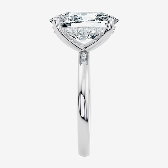 Signature By Modern Bride (F / Vs2) Womens 6 1/10 Ct. T.W. Lab Grown White Diamond 14K Gold Cushion Engagement Ring